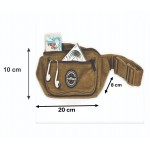 VIAGGI Unisex Waist Pouch - Beach Brown