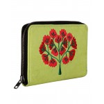 Rajrang Parrot Green Cotton Casual Tree Embroidered Clutch Bag Rajrang Parrot Green Cotton Casual Tree Embroidered Clutch Bag