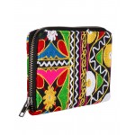 Rajrang Black Cotton Casual Floral Embroidered Clutch Bag