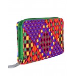 Rajrang Blue Cotton Casual Geometric Embroidered Clutch Bag