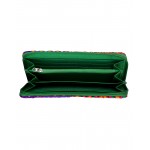Rajrang Blue Cotton Casual Geometric Embroidered Clutch Bag