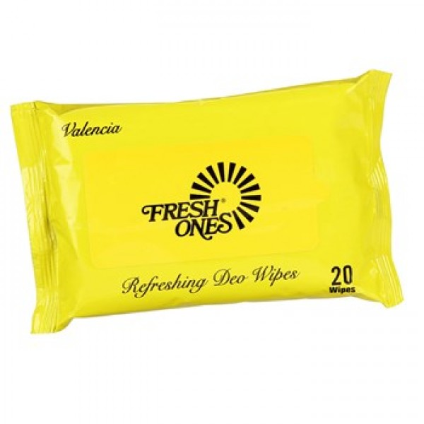 FreshOnes Valencia Refreshing Deo Wipes - 20N (Pack of 6)