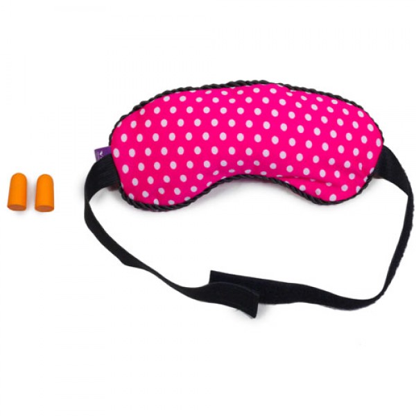 VIAGGI Microbeads Eye Mask With Ear Plugs - Pink