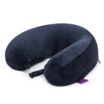 VIAGGI U Shape Super Soft Memory Foam Travel Neck Pillow for Neck Pain Relief Cervical Orthopedic Use Comfortable Neck Rest Pillow - Navy Blue