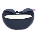 VIAGGI U Shape Super Soft Memory Foam Travel Neck Pillow for Neck Pain Relief Cervical Orthopedic Use Comfortable Neck Rest Pillow - Navy Blue