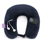VIAGGI U Shape Super Soft Memory Foam Travel Neck Pillow for Neck Pain Relief Cervical Orthopedic Use Comfortable Neck Rest Pillow - Navy Blue