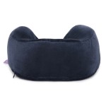 VIAGGI U Shape Super Soft Memory Foam Travel Neck Pillow for Neck Pain Relief Cervical Orthopedic Use Comfortable Neck Rest Pillow - Navy Blue