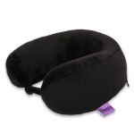 VIAGGI U Shape Super Soft Memory Foam Travel Neck Pillow for Neck Pain Relief Cervical Orthopedic Use Comfortable Neck Rest Pillow -Black