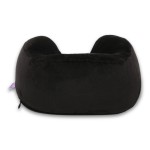 VIAGGI U Shape Super Soft Memory Foam Travel Neck Pillow for Neck Pain Relief Cervical Orthopedic Use Comfortable Neck Rest Pillow -Black