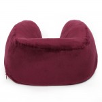 VIAGGI U Shape Super Soft Memory Foam Travel Neck Pillow for Neck Pain Relief Cervical Orthopedic Use Comfortable Neck Rest Pillow -Grape