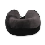 VIAGGI U Shape Super Soft Memory Foam Travel Neck Pillow for Neck Pain Relief Cervical Orthopedic Use Comfortable Neck Rest Pillow - Black Grey VIAGGI U Shape Super Soft Memory Foam Travel Neck Pillow for Neck Pain Relief Cervical Orthopedic Use Comfortable Neck Rest Pillow - Black Grey