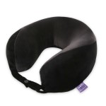 VIAGGI U Shape Super Soft Memory Foam Travel Neck Pillow for Neck Pain Relief Cervical Orthopedic Use Comfortable Neck Rest Pillow - Black Grey VIAGGI U Shape Super Soft Memory Foam Travel Neck Pillow for Neck Pain Relief Cervical Orthopedic Use Comfortable Neck Rest Pillow - Black Grey