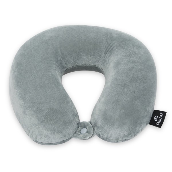 TAINPAR  U Shaped Memory Foam Travel Neck and Neck Pain Relief Comfortable Super Soft Orthopedic Cervical Pillows - Grey