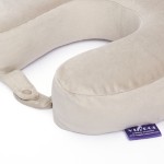 VIAGGI U Shaped Memory Foam Travel Neck and Neck Pain Relief Comfortable Super Soft Orthopedic Cervical Pillows - Light Grey.