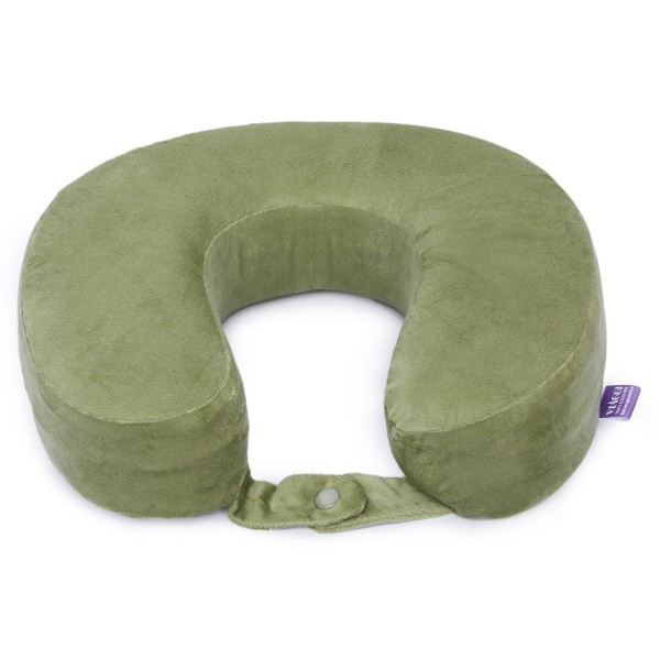 VIAGGI U Shaped Memory Foam Travel Neck and Neck Pain Relief Comfortable Super Soft Orthopedic Cervical Pillows - Light Green.