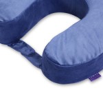 VIAGGI U Shaped Memory Foam Travel Neck and Neck Pain Relief Comfortable Super Soft Orthopedic Cervical Pillows - Royal Blue