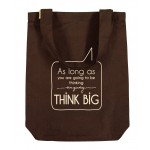 Clean Planet Think Big  (brown with cream print)