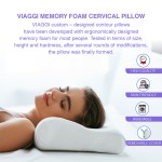 VIAGGI Contour Cervical Orthopaedic Memory Foam Pillow for Sleeping, Cervical Orthopedic Spine Care Pillow Spondylitis Neck and Back Pain Support