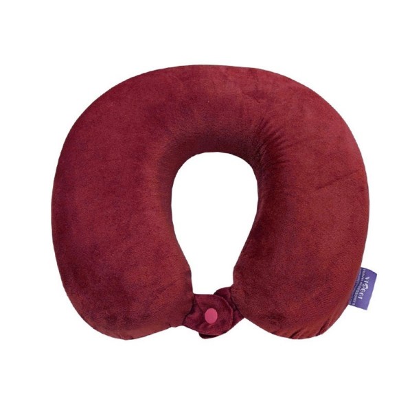 VIAGGI Burgundy U Shaped Memory Foam Travel Neck and Neck Pain Relief Comfortable Super Soft Orthopedic Cervical Pillows