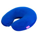 VIAGGI Microbead U Shape Travel Neck Pillow with Fleece - Royal Blue