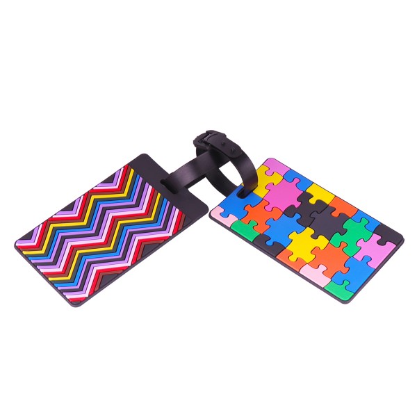 VIAGGI Multi-Color Luggage ID Name Tags Bag Tag for Travelling ID Labels Tag for Baggage - Pack of 2