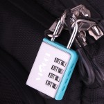 VIAGGI 4 Dial Luggage Resettable Combination Number Padlock – Silver Blue