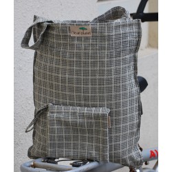 Clean Planet COMPACT TOTE (NEO) (Black Cream Smart Checks) 