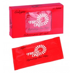FreshOnes Cologne Refreshing Deo Wipes Single Sachet - 10 N (Pack of 10)
