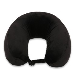VIAGGI U Shape Super Soft Memory Foam Travel Neck Pillow for Neck Pain Relief Cervical Orthopedic Use Comfortable Neck Rest Pillow -Black