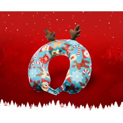 VIAGGI Kids Travel Neck Pillow-Travel Essentials for Kids Road Trip-Soft Memory Foam Neck Pillows for Airplane,Car Seat,Traveling for Boys/Girls-Aqua Green