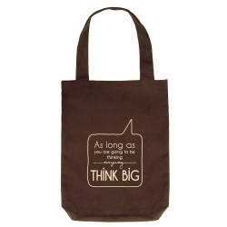 Clean Planet Think Big  (brown with cream print)